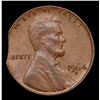 Image 2 : 1964-d Lincoln Cent Mint Error, Clipped planchet 1c Grades Select Unc BN