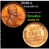 Image 1 : 1948-s Lincoln Cent 1c Grades GEM Unc RB