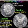 Image 1 : ***Auction Highlight*** 1897-s Morgan Dollar $1 Graded Select Unc+ DMPL BY USCG (fc)