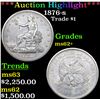 Image 1 : ***Auction Highlight*** 1876-s Trade Dollar $1 Graded Select Unc BY USCG (fc)