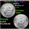 Image 1 : ***Auction Highlight*** 1901-s Morgan Dollar $1 Graded Choice Unc BY USCG (fc)