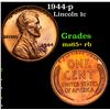 Image 1 : 1944-p Lincoln Cent 1c Grades Gem+ Unc RB