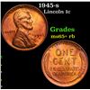 Image 1 : 1945-s Lincoln Cent 1c Grades Gem+ Unc RB