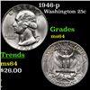 Image 1 : 1946-p Washington Quarter 25c Grades Choice Unc