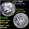 Image 1 : 1967 SMS Kennedy Half Dollar 50c Grades sp67+ CAM