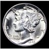 Image 2 : 1943-p Mercury Dime 10c Grades GEM++ Unc