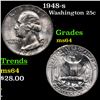 Image 1 : 1948-s Washington Quarter 25c Grades Choice Unc