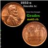 Image 1 : 1952-s Lincoln Cent 1c Grades GEM Unc RB
