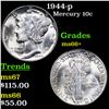Image 1 : 1944-p Mercury Dime 10c Grades GEM++ Unc