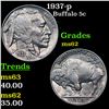 Image 1 : 1937-p Buffalo Nickel 5c Grades Select Unc