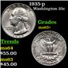Image 1 : 1935-p Washington Quarter 25c Grades Select+ Unc