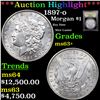 Image 1 : ***Auction Highlight*** 1897-o Morgan Dollar $1 Graded Select+ Unc BY USCG (fc)
