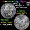 Image 1 : ***Auction Highlight*** 1902-p Morgan Dollar $1 Graded ms63 DMPL BY SEGS (fc)