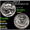 Image 1 : 1955-d Washington Quarter 25c Grades Choice+ Unc