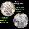 Image 1 : 1883-o Morgan Dollar $1 Grades GEM Unc