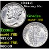 Image 1 : 1944-d Mercury Dime 10c Grades GEM+ FSB