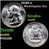 Image 1 : 1946-s Washington Quarter 25c Grades GEM+ Unc