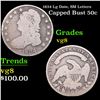 Image 1 : 1834 Lg Date, SM Letters Capped Bust Half Dollar 50c Grades vg, very good