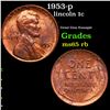 Image 1 : 1953-p Lincoln Cent 1c Grades GEM Unc RB