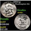 Image 1 : 1954-p Washington Quarter 25c Grades GEM++ Unc