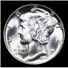 Image 2 : 1944-p Mercury Dime 10c Grades GEM++ Unc