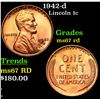 Image 1 : 1942-d Lincoln Cent 1c Grades GEM++ Unc RD