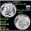 Image 1 : 1944-s Mercury Dime 10c Graded ms67+ BY SEGS