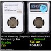 Image 1 : NGC 1875A Germany (Empire) 1 Mark Silver KM-7 Graded f15 By NGC