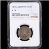 Image 2 : NGC 1875A Germany (Empire) 1 Mark Silver KM-7 Graded f15 By NGC