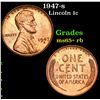 Image 1 : 1947-s Lincoln Cent 1c Grades Gem+ Unc RB