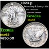 Image 1 : 1923-p Standing Liberty Quarter 25c Grades GEM Unc