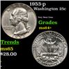 Image 1 : 1953-p Washington Quarter 25c Grades Choice+ Unc