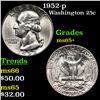 Image 1 : 1952-p Washington Quarter 25c Grades GEM+ Unc