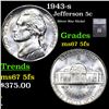 Image 1 : 1943-s Jefferson Nickel 5c Graded ms67 5fs BY SEGS
