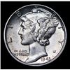 Image 2 : 1943-p Mercury Dime 10c Grades GEM Unc