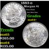Image 1 : 1883-o Morgan Dollar $1 Grades Choice+ Unc