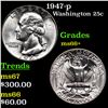 Image 1 : 1947-p Washington Quarter 25c Grades GEM++ Unc