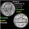 Image 1 : 1944-p Jefferson Nickel 5c Grades Choice+ Unc