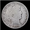 Image 2 : 1908-p Barber Half Dollars 50c Grades vg+
