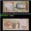 Image 1 : 2016 Venezuela 2,000 Bolivares Note P# 96A Grades Gem CU