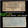 Image 1 : 1864 $10 Confederate Note, T68 Grades vf+