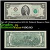 Image 1 : Set of 3 Concecutive 1976 $2 Federal Reserve Note Grades CU