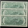 Image 7 : Set of 3 Concecutive 1976 $2 Federal Reserve Note Grades CU