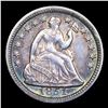 Image 2 : 1851-p Seated Liberty Half Dime 1/2 10c Grades Choice AU/BU Slider