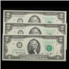 Image 6 : Set of 3 Concecutive 1976 $2 Federal Reserve Note Grades CU