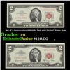 Image 1 : Set of 4 Concecutive 1963A $2 Red seal United States Note Grades CU