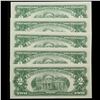 Image 7 : Set of 4 Concecutive 1963A $2 Red seal United States Note Grades CU