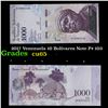 Image 1 : 2017 Venezuela 10 Bolivares Note P# 103 Grades Gem CU