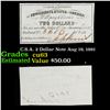 Image 1 : C.S.A. 2 Dollar Note Aug 19, 1861 Grades Select CU