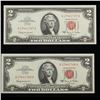 Image 2 : Set of 2 Concecutive 1963A $2 Red seal United States Note Grades CU